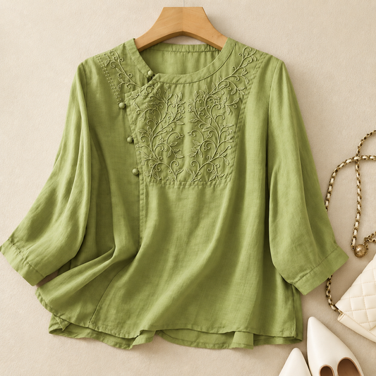 Pure Cotton Embroidered Top