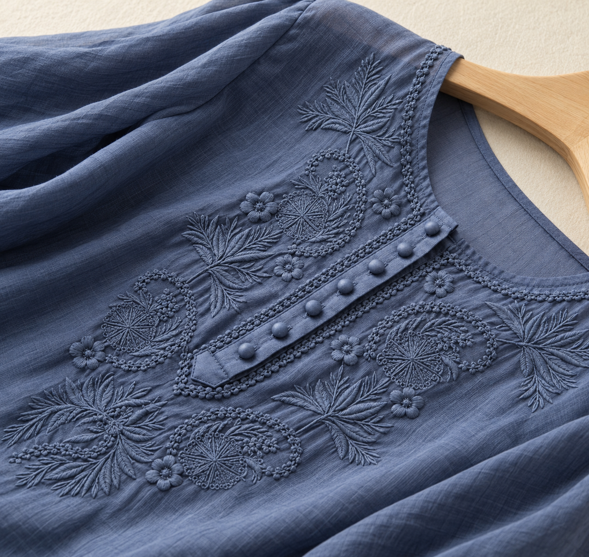 Pure Cotton Embroidered Comfortable Top