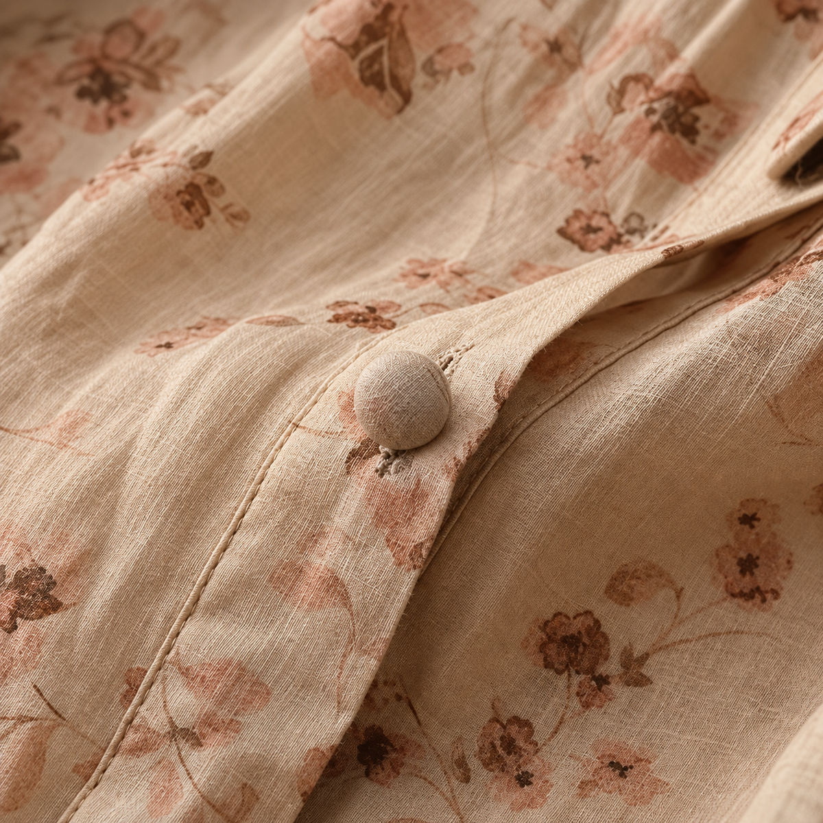 Pure Cotton Digital Printed Shirt With Pleat Work