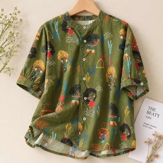 Cotton Digital Printed Comfort Shirt
