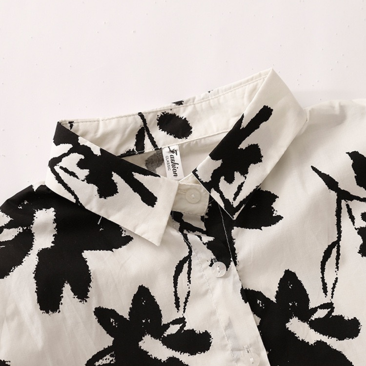 Green Floral Pure Cotton Printed Full Sleeve Shirt - Side View