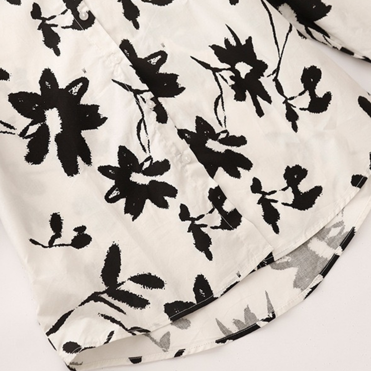 Green Floral Pure Cotton Full Sleeve Shirt Full Product View