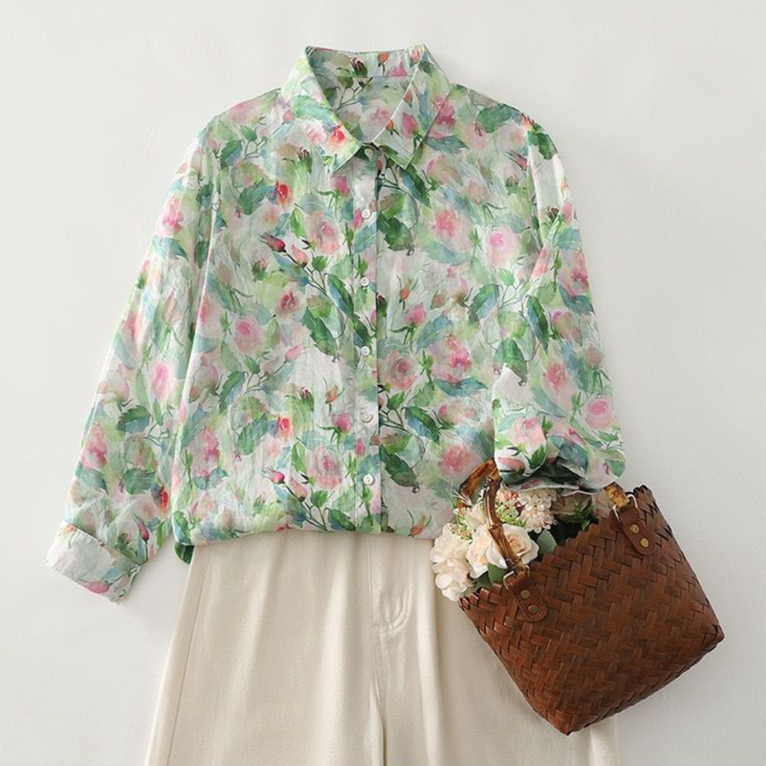 Pure Cotton Printed Full Sleeve Casual Shirt - Front View