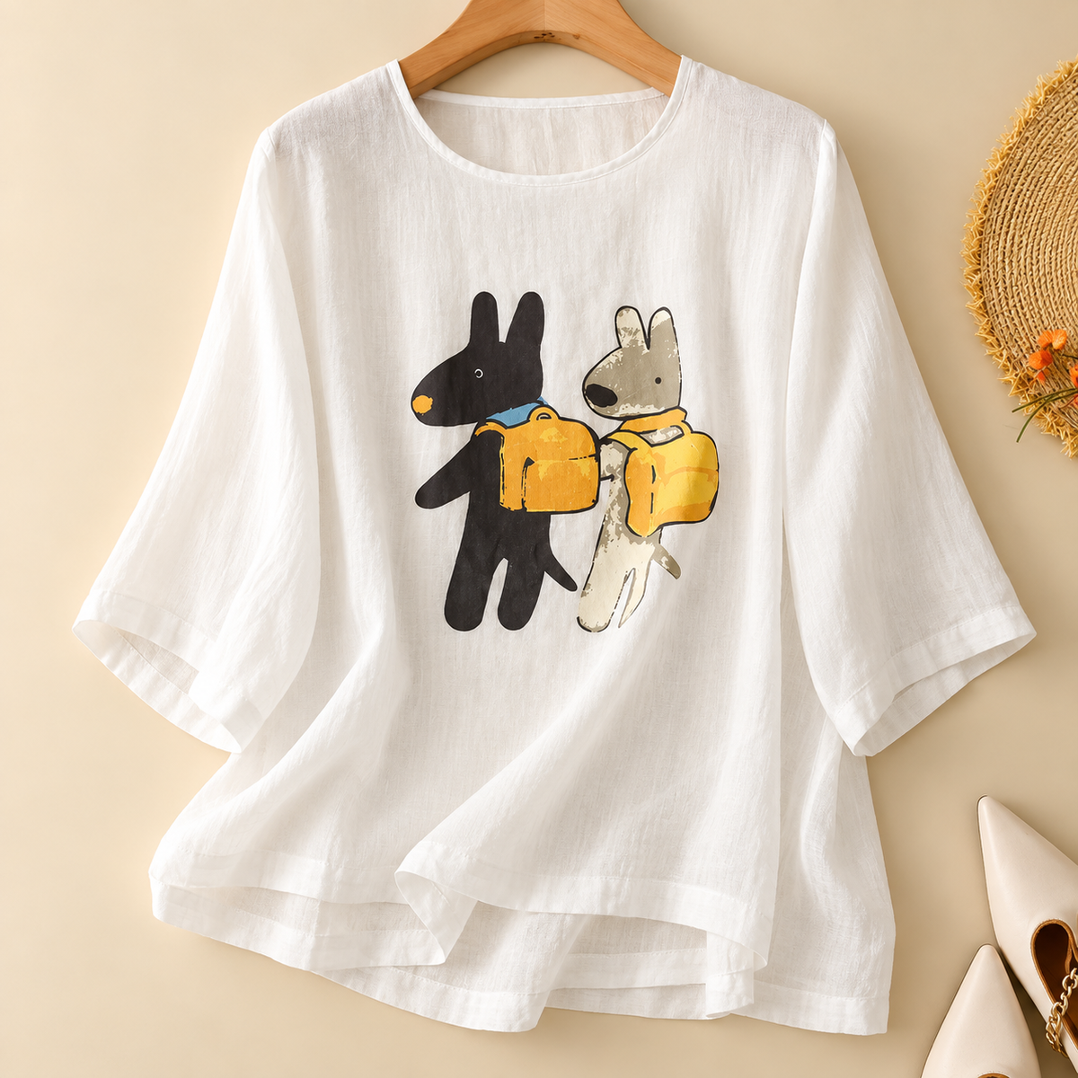 Pure Cotton Printed T-Shirt Top