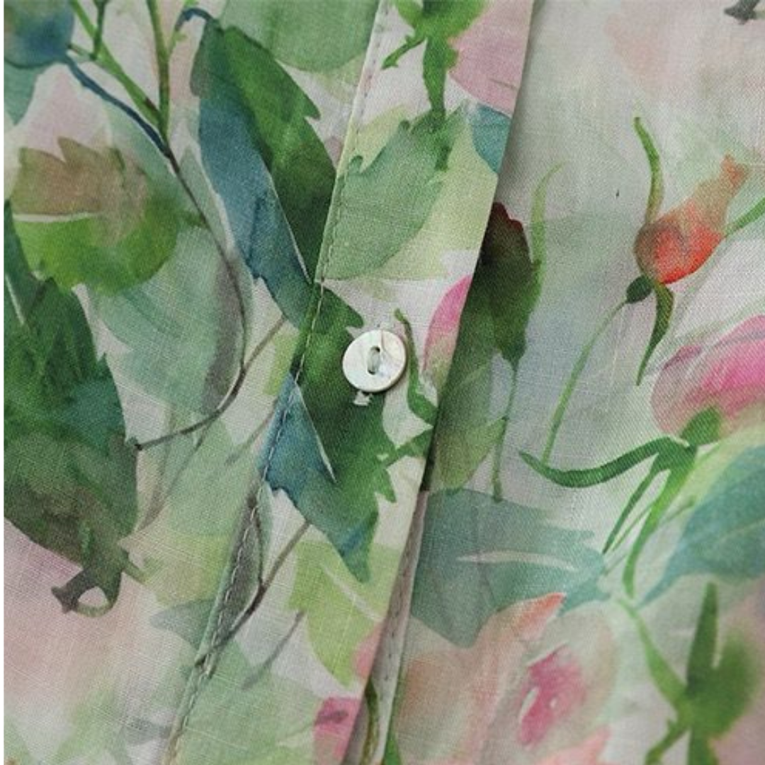 Sleeve and Cuff Detail of Pure Cotton Printed Casual Shirt