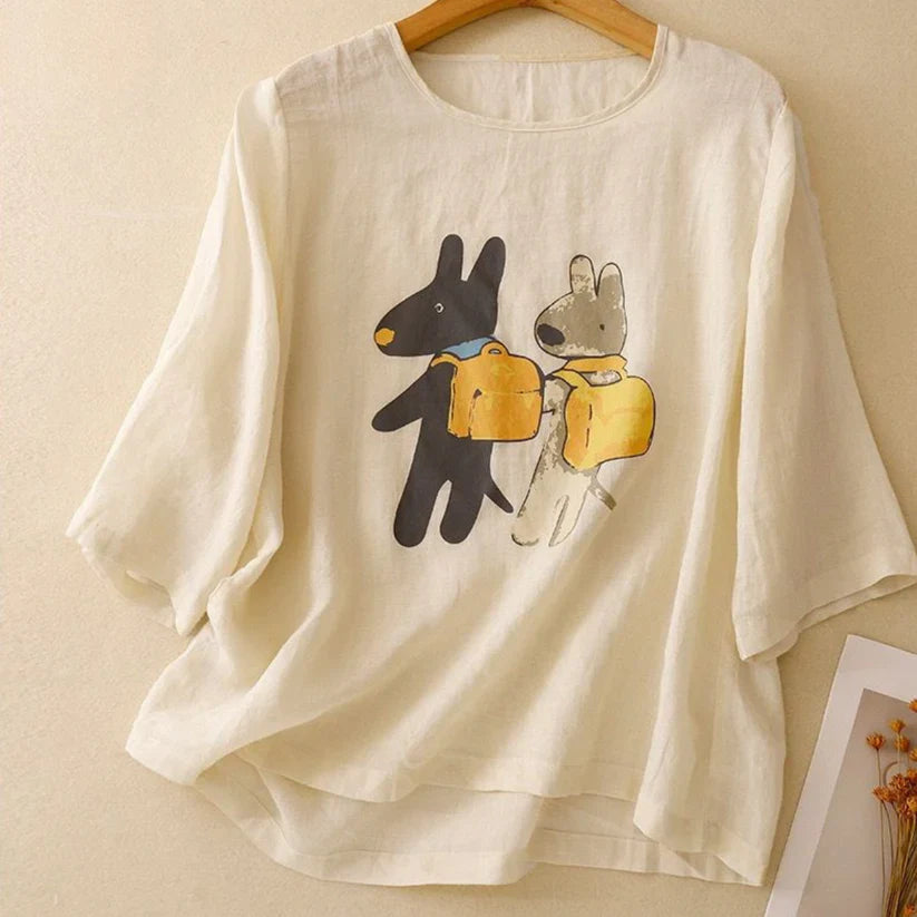 Pure Cotton Printed T-Shirt Top