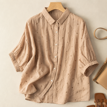 Pure Cotton Embroidered Casual Wear Comfort Shirt