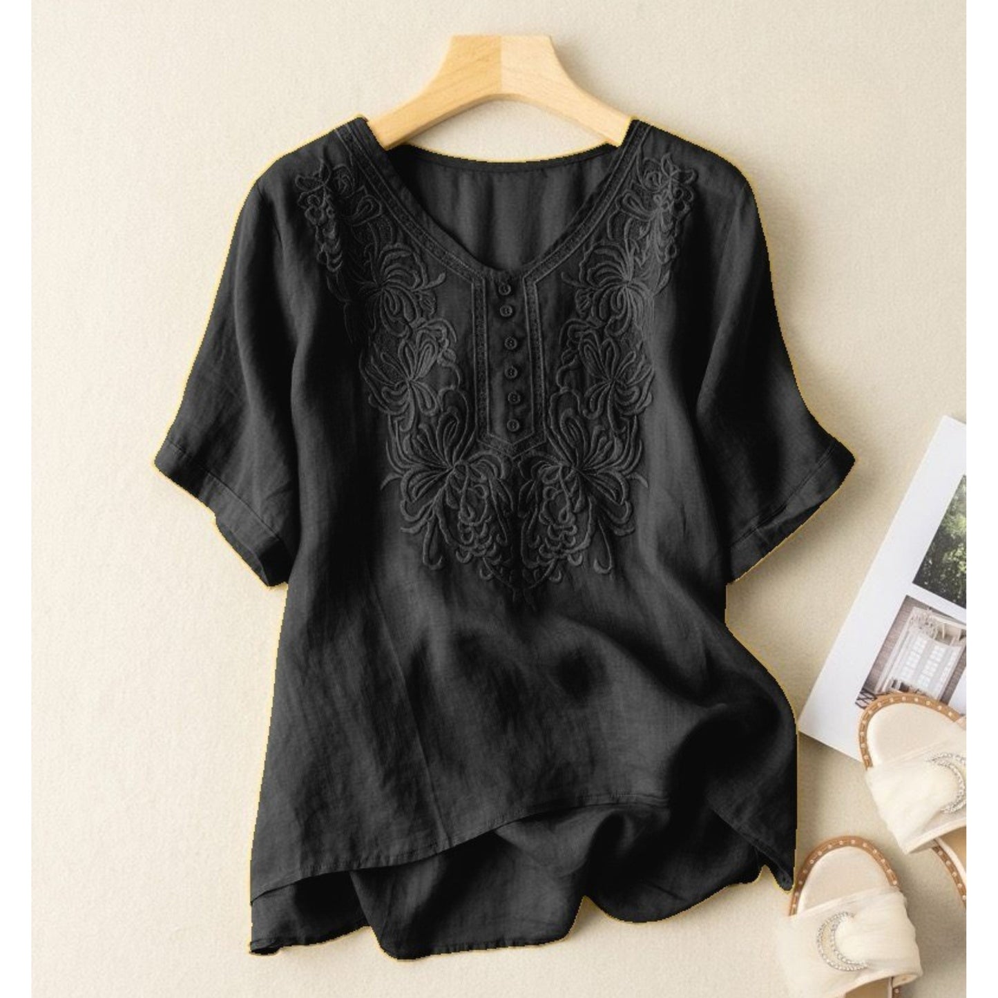Pure Cotton Embroidered Comfortable Top