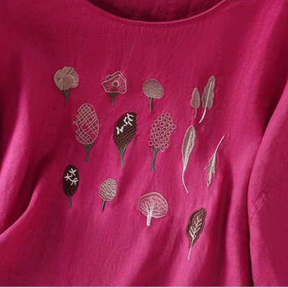 Pure Cotton Embroidered T-Shirt Top