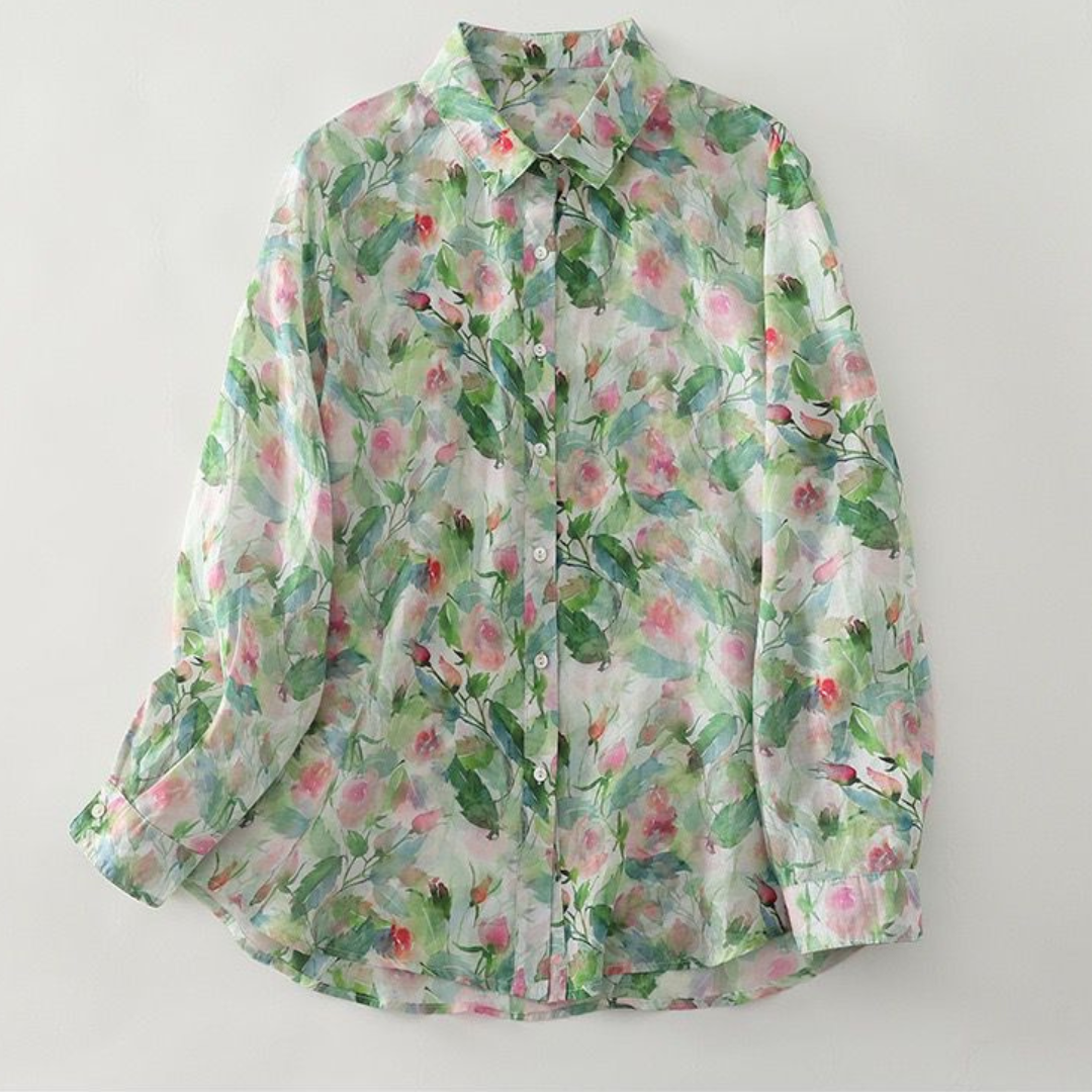 Pure Cotton Printed Full Sleeve Casual Shirt - Back View