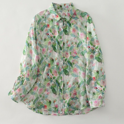 Pure Cotton Printed Full Sleeve Casual Shirt - Back View
