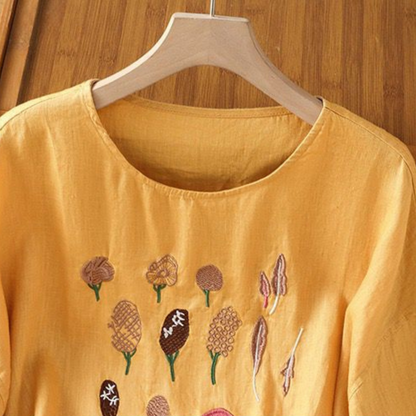 Pure Cotton Embroidered T-Shirt Top