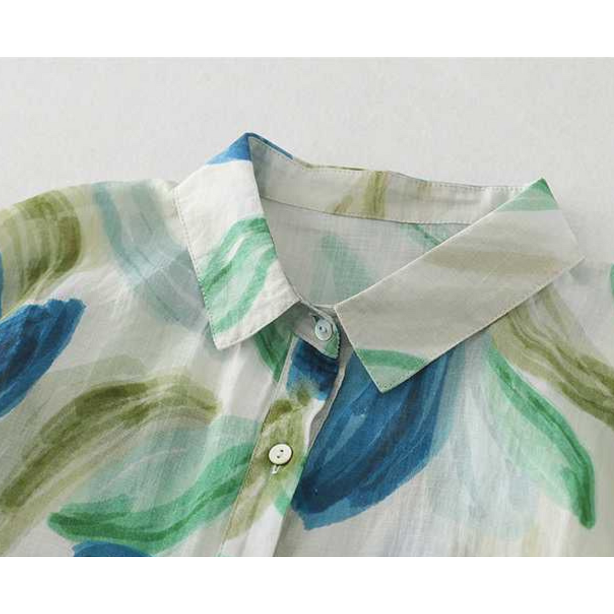 Green Pure Cotton Full Sleeve Shirt Full Product View
