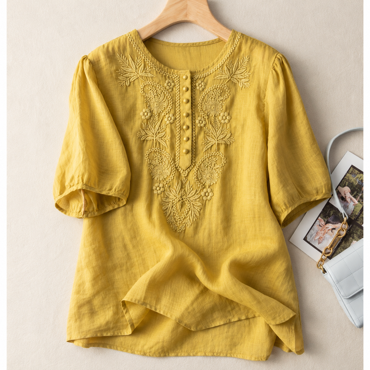 Pure Cotton Embroidered Comfortable Top
