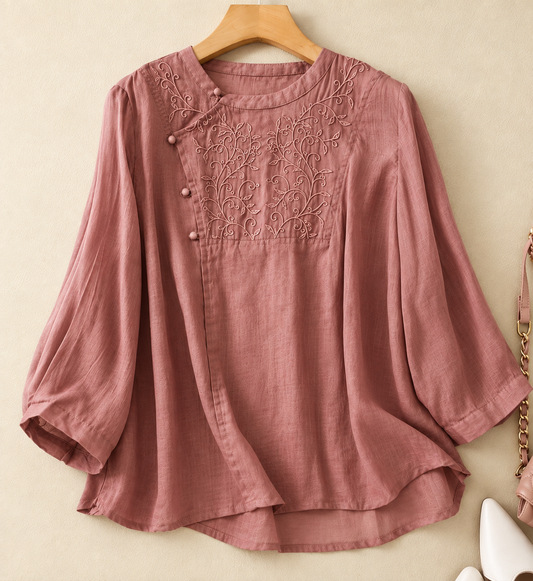 Pure Cotton Embroidered Top