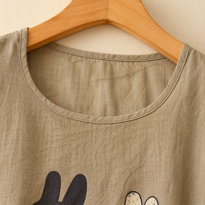 Pure Cotton Printed T-Shirt Top
