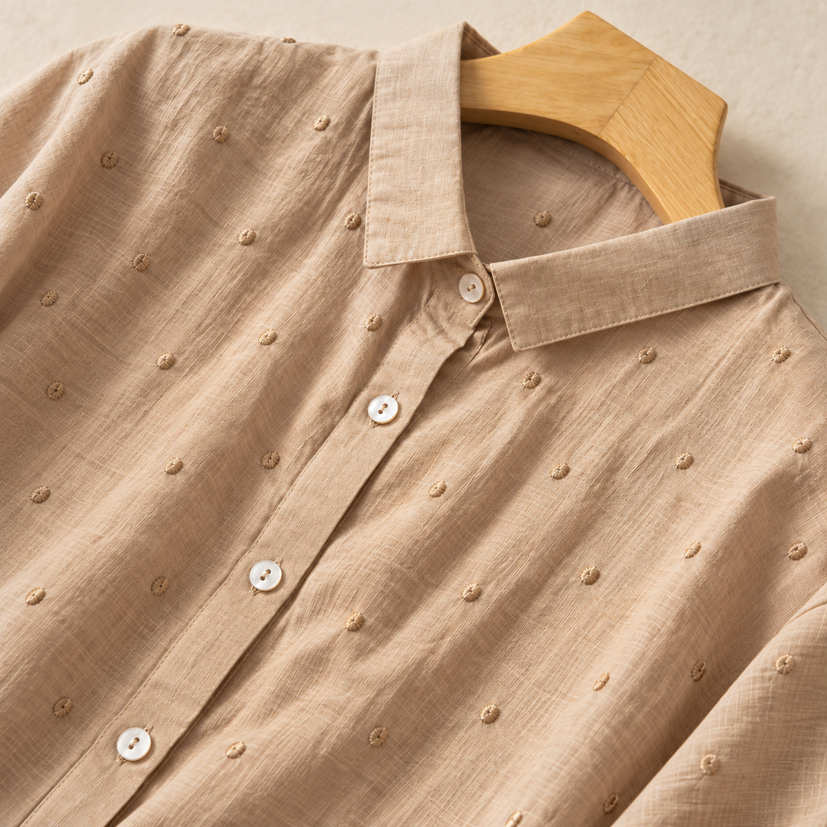 Pure Cotton Embroidered Casual Wear Comfort Shirt