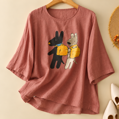 Pure Cotton Printed T-Shirt Top